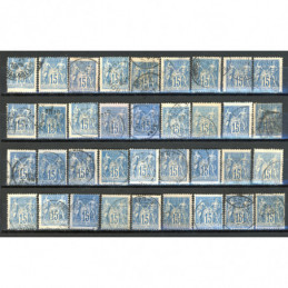 Lot de 36 Sage 15 c. Bleu -...