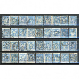 Lot de 36 Sage 15 c. Bleu -...