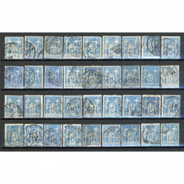 Lot de 36 Sage 15 c. Bleu -...