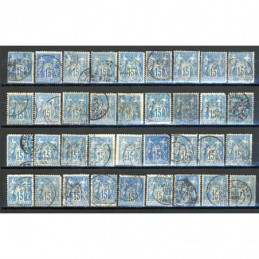 Lot de 36 Sage 15 c. Bleu -...