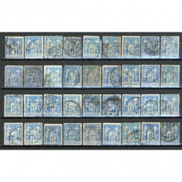 Lot de 36 Sage 15 c. Bleu -...
