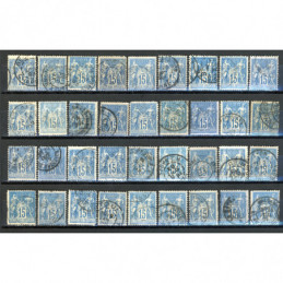 Lot de 36 Sage 15 c. Bleu -...