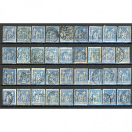 Lot de 36 Sage 15 c. Bleu -...