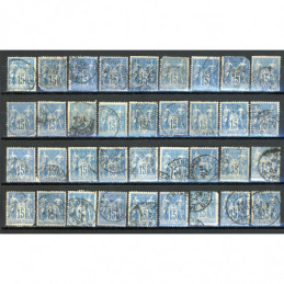 Lot de 36 Sage 15 c. Bleu -...