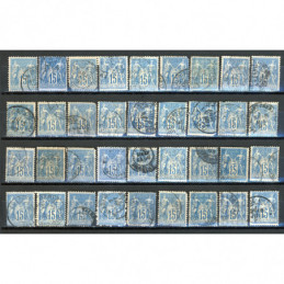 Lot de 36 Sage 15 c. Bleu -...