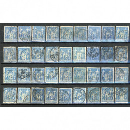 Lot de 36 Sage 15 c. Bleu -...