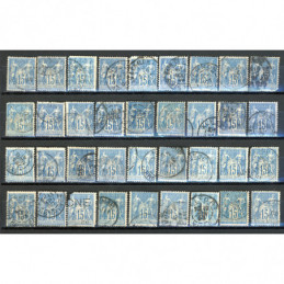 Lot de 36 Sage 15 c. Bleu -...