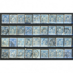 Lot de 36 Sage 15 c. Bleu -...