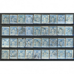 Lot de 36 Sage 15 c. Bleu -...
