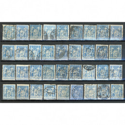 Lot de 36 Sage 15 c. Bleu -...