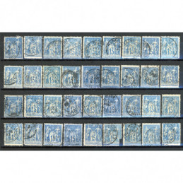 Lot de 36 Sage 15 c. Bleu -...