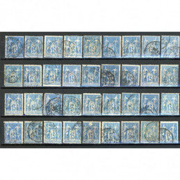 Lot de 36 Sage 15 c. Bleu -...