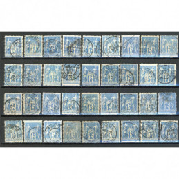 Lot de 36 Sage 15 c. Bleu -...