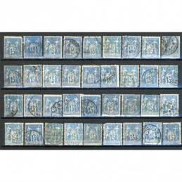 Lot de 36 Sage 15 c. Bleu -...