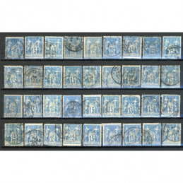 Lot de 36 Sage 15 c. Bleu -...