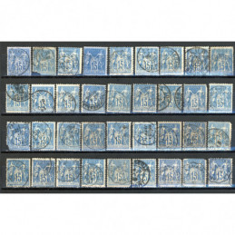 Lot de 36 Sage 15 c. Bleu -...