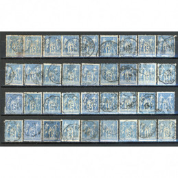 Lot de 36 Sage 15 c. Bleu -...