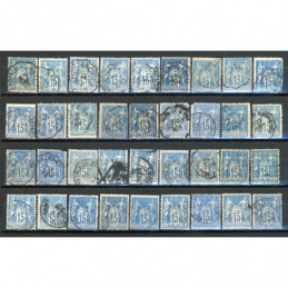 Lot de 36 Sage 15 c. Bleu -...