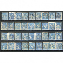 Lot de 36 Sage 15 c. Bleu -...