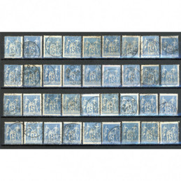 Lot de 36 Sage 15 c. Bleu -...