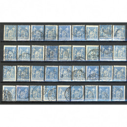 Lot de 36 Sage 15 c. Bleu -...