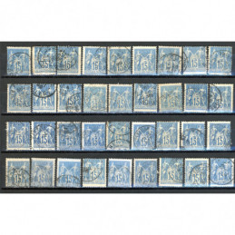Lot de 36 Sage 15 c. Bleu -...