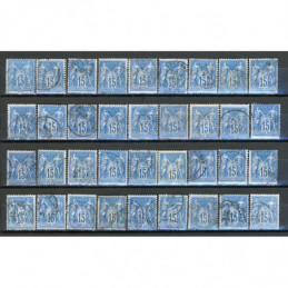 Lot de 36 Sage 15 c. Bleu -...