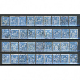 Lot de 36 Sage 15 c. Bleu -...
