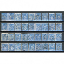 Lot de 36 Sage 15 c. Bleu -...