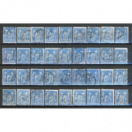 Lot de 36 Sage 15 c. Bleu -...