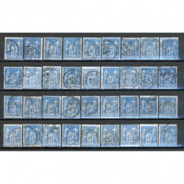 Lot de 36 Sage 15 c. Bleu -...