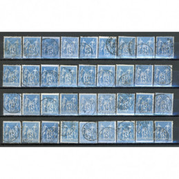 Lot de 36 Sage 15 c. Bleu -...
