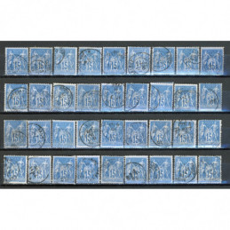 Lot de 36 Sage 15 c. Bleu -...