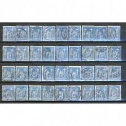 Lot de 36 Sage 15 c. Bleu -...