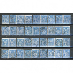 Lot de 36 Sage 15 c. Bleu -...