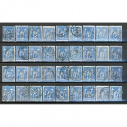 Lot de 36 Sage 15 c. Bleu -...