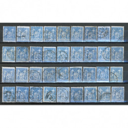 Lot de 36 Sage 15 c. Bleu -...