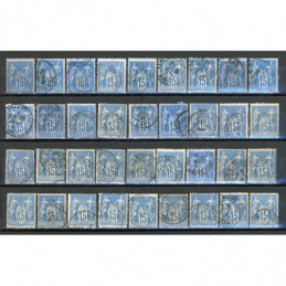 Lot de 36 Sage 15 c. Bleu -...