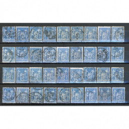 Lot de 36 Sage 15 c. Bleu -...