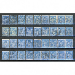 Lot de 36 Sage 15 c. Bleu -...