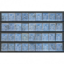 Lot de 36 Sage 15 c. Bleu -...