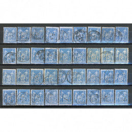Lot de 36 Sage 15 c. Bleu -...