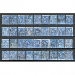 Lot de 36 Sage 15 c. Bleu -...