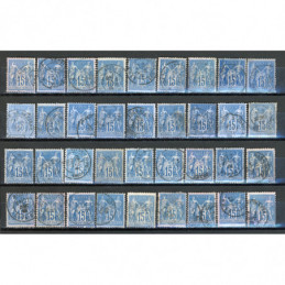 Lot de 36 Sage 15 c. Bleu -...