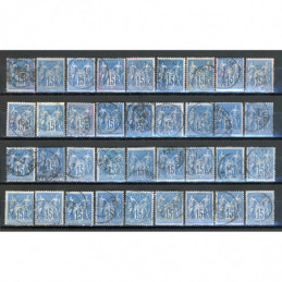 Lot de 36 Sage 15 c. Bleu -...