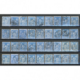 Lot de 36 Sage 15 c. Bleu -...