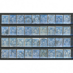 Lot de 36 Sage 15 c. Bleu -...