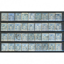 Lot de 36 Sage 15 c. Bleu -...
