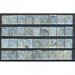 Lot de 36 Sage 15 c. Bleu -...
