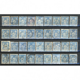 Lot de 36 Sage 15 c. Bleu -...